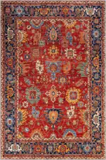 Sawan Çerçeveli Kırmızı Polyester ve Pamuklu Kaydırmaz Tabanlı Yıkanabilir Dijital Baskı Halısı