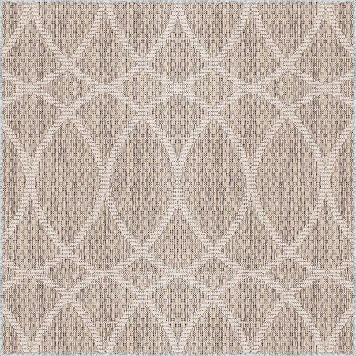 Tirora Modern Krem Polyester ve Pamuklu Kaydırmaz Tabanlı Yıkanabilir Dijital Baskı Halısı - Görsel 3