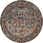 İnzai Çerçeveli Gri Polyester ve Pamuklu Kaydırmaz Tabanlı Yıkanabilir Dijital Baskı Halısı - Görsel 7