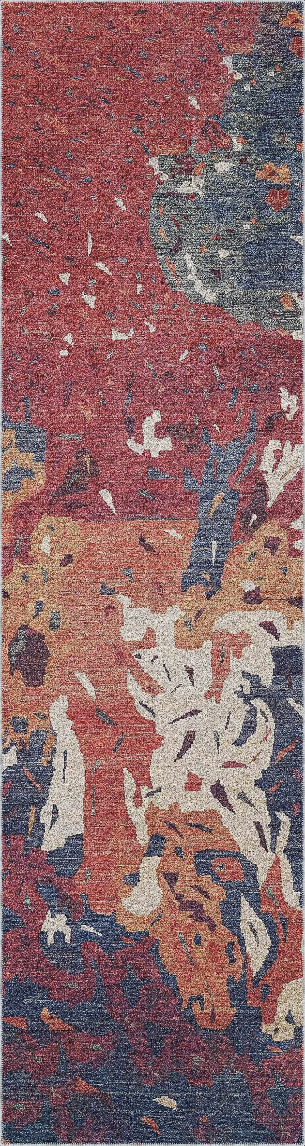 Lajas Modern Multi Polyester ve Pamuklu Kaydırmaz Tabanlı Yıkanabilir Dijital Baskı Halısı - Görsel 4