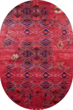 Stora Klasik Kırmızı Polyester ve Pamuklu Kaydımraz Tabanlı Yıkanabilir Dijital Baskı Halısı - Görsel 6