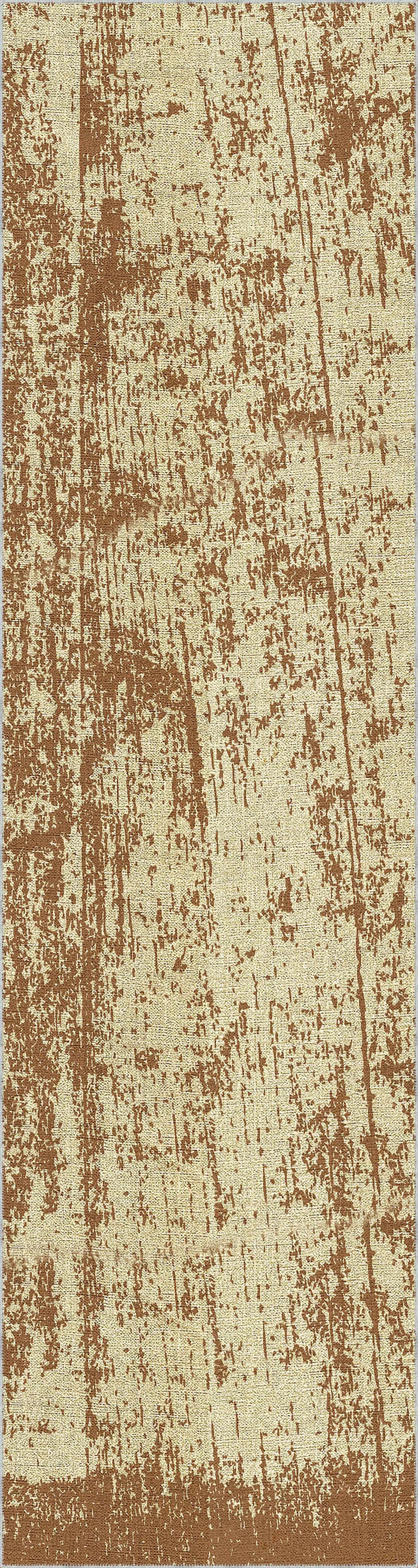 Angul Modern Krem Polyester ve Pamuklu Kaydırmaz Tabanlı Yıkanabilir Dijital Baskı Halısı - Görsel 4