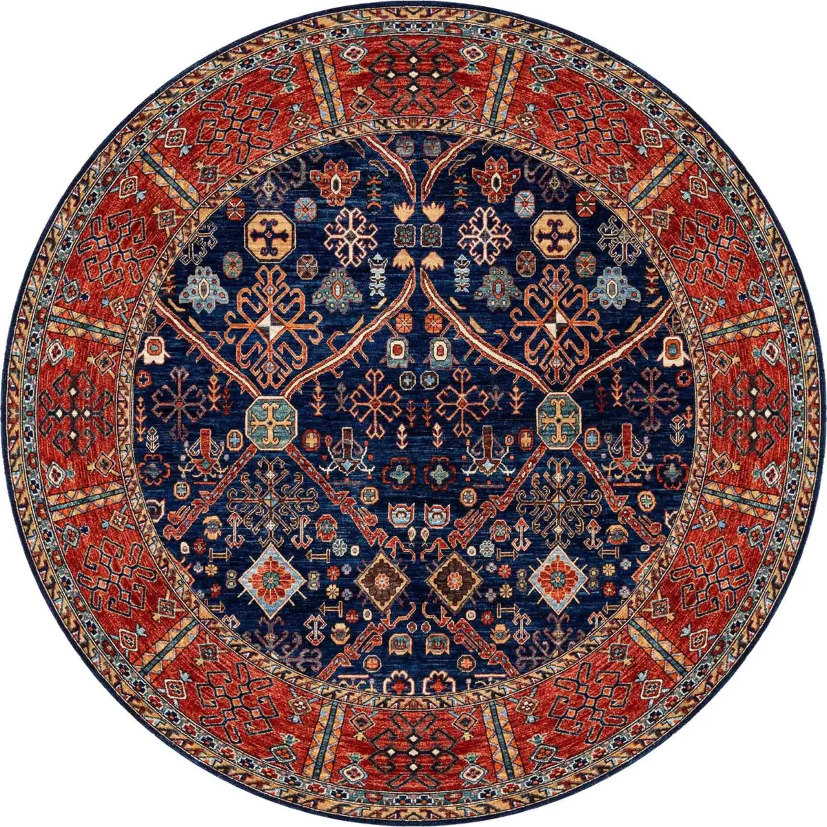 Pakse Çerçeveli Multi Polyester ve Pamuklu Kaydırmaz Tabanlı Yıkanabilir Dijital Baskı Halısı - Görsel 7