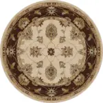 Mirpur Klasik Göbekli Bej Polyester ve Pamuklu Kaydırmaz Tabanlı Yıkanabilir Dijital Baskı Halısı - Görsel 7