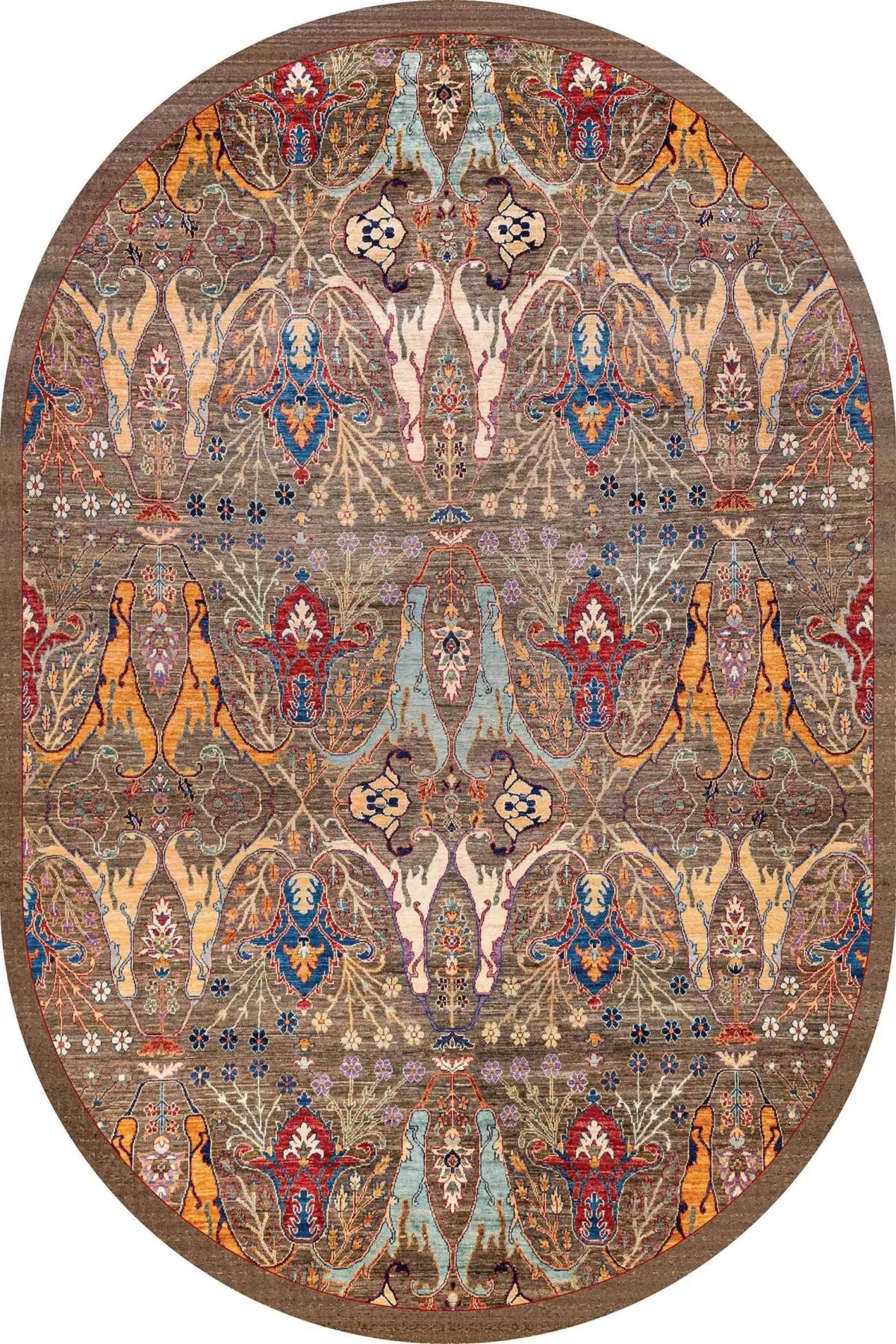 Surin Modern Kahverengi Polyester ve Pamuklu Kaydırmaz Tabanlı Yıkanabilir Dijital Baskı Halısı - Görsel 6