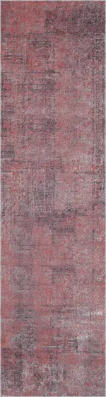 Deoria Modern Kırmızı Polyester ve Pamuklu Kaydırmaz Tabanlı Yıkanabilir Dijital Baskı Halısı - Görsel 4