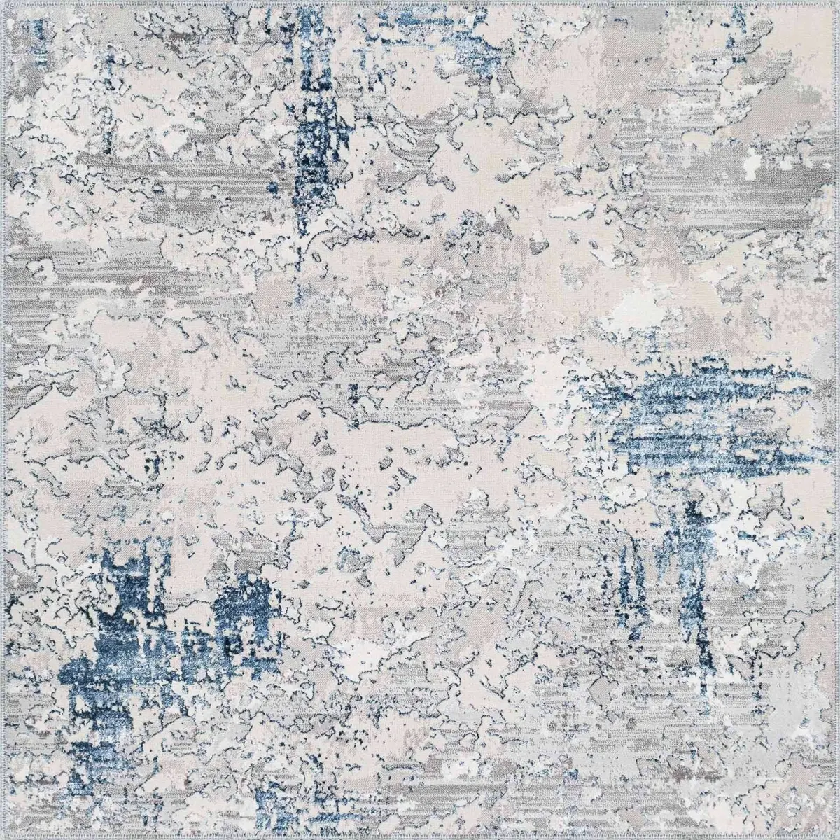 Bogra Modern Gri Polyester ve Pamuklu Kaydırmaz Tabanlı Yıkanabilir Dijital Baskı Halısı - Görsel 3