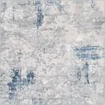 Bogra Modern Gri Polyester ve Pamuklu Kaydırmaz Tabanlı Yıkanabilir Dijital Baskı Halısı - Görsel 3