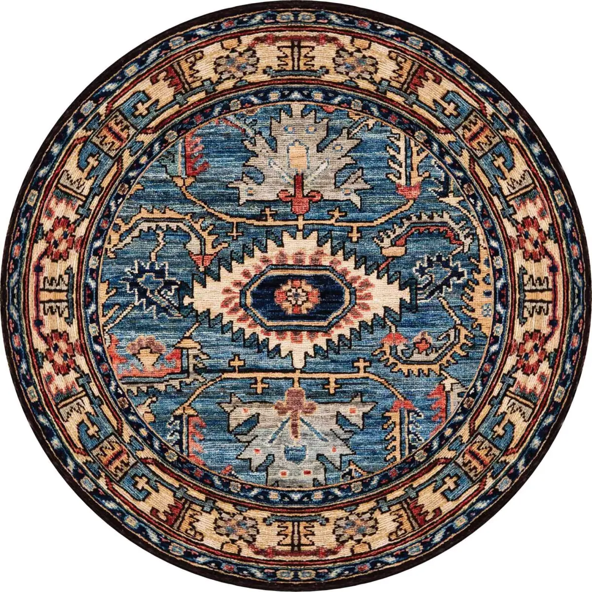 Pursad Klasik Göbekli Multi Polyester ve Pamuklu Kaydırmaz Tabanlı Yıkanabilir Dijital Baskı Halısı - Görsel 7