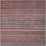 Sierpe Çizgili Etnik Multi Polyester ve Pamuklu Kaydırmaz Tabanlı Yıkanabilir Dijital Baskı Halısı - Görsel 3