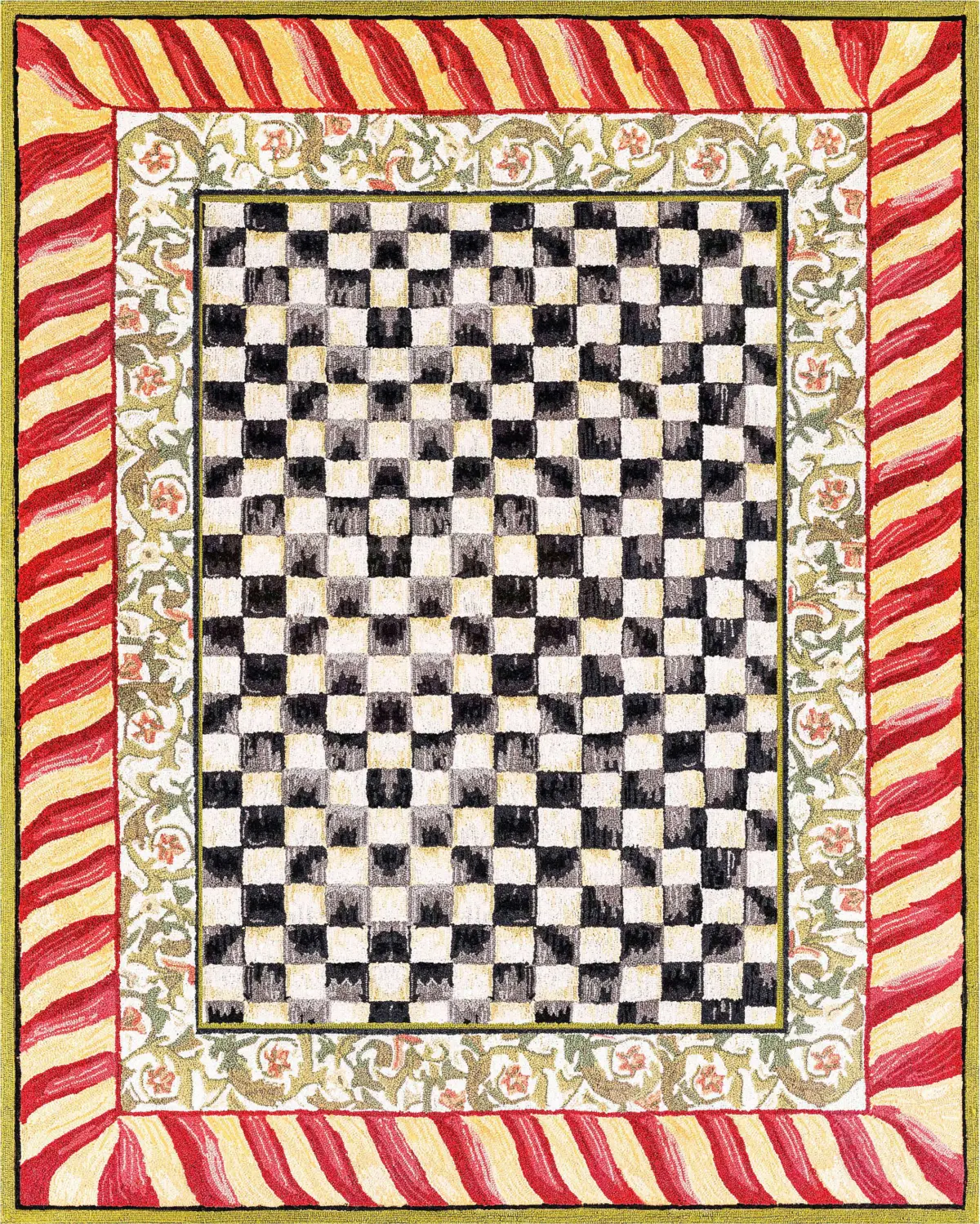 Aren Mutfak 03 Modern Çerçeveli Kırmızı Polyester Kaydırmaz Tabanlı Yıkanabilir Dijital Baskı Mutfak Halısı - Görsel 3