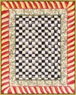 Aren Mutfak 03 Modern Çerçeveli Kırmızı Polyester Kaydırmaz Tabanlı Yıkanabilir Dijital Baskı Mutfak Halısı - Görsel 3