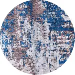 Ratlam Modern Mavi Polyester ve Pamuklu Kaydırmaz Tabanlı Yıkanabilir Dijital Baskı Halısı - Görsel 7