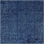 Ajmer Modern Lacivert Polyester ve Pamuklu Kaydırmaz Tabanlı Yıkanabilir Dijital Baskı Halısı - Görsel 3