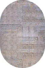 Seoni Geometrik Gri Polyester ve Pamuklu Kaydırmaz Tabanlı Yıkanabilir Dijital Baskı Halısı - Görsel 6