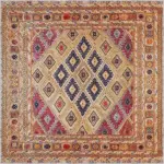 Lonas Klasik Göbekli Multi Polyester ve Pamuklu Kaydırmaz Tabanlı Yıkanabilir Dijital Baskı Halısı - Görsel 3