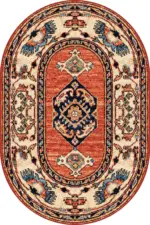 Puer Klasik Göbekli Bej Polyester ve Pamuklu Kaydırmaz Tabanlı Yıkanabilir Dijital Baskı Halısı - Görsel 6