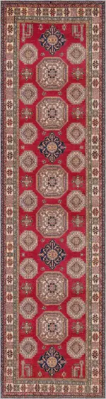 Stung Klasik Göbekli Kırmızı Polyester ve Pamuklu Kaydırmaz Tabanlı Yıkanabilir Dijital Baskı Halısı - Görsel 4