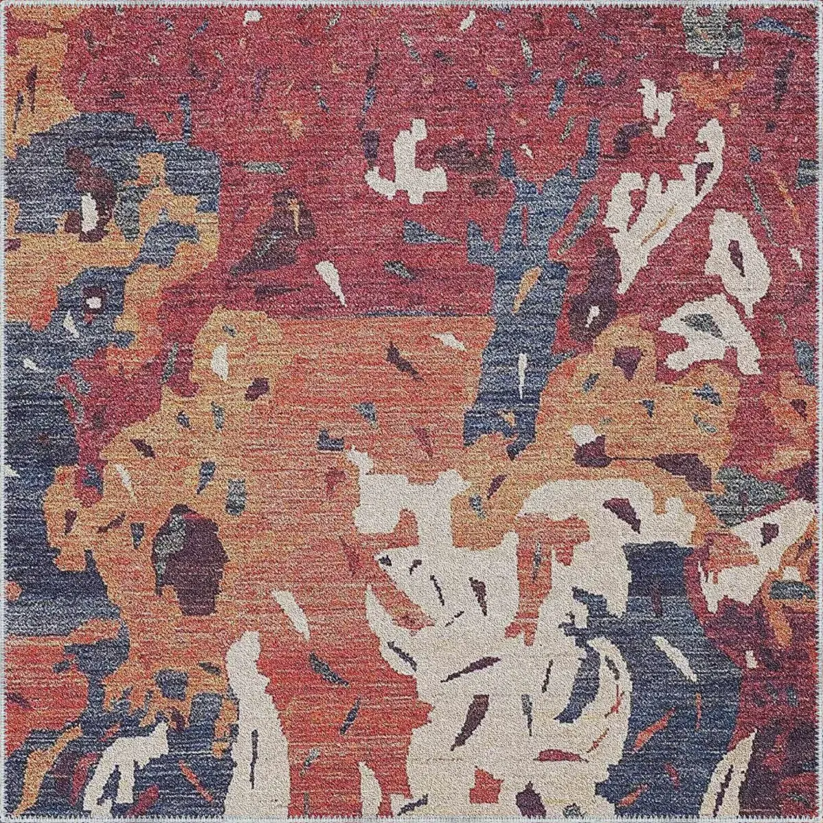 Lajas Modern Multi Polyester ve Pamuklu Kaydırmaz Tabanlı Yıkanabilir Dijital Baskı Halısı - Görsel 3