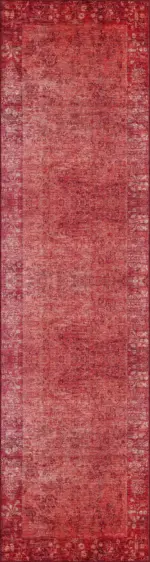 Barsbro Çerçeveli Kırmızı Polyester ve Pamuklu Kaydırmaz Tabanlı Yıkanabilir Dijital Baskı Halısı - Görsel 4