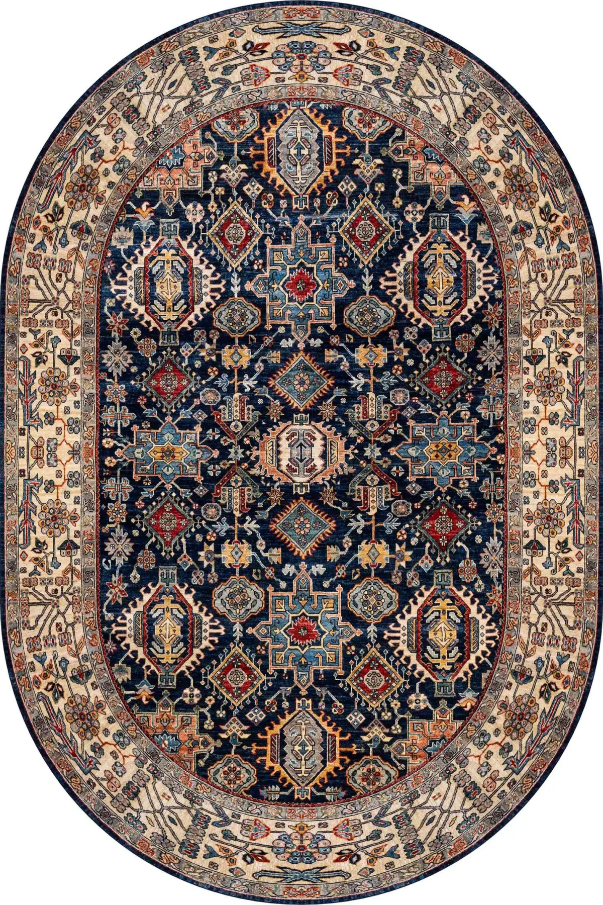 Nehe Çerçeveli Multi Polyester ve Pamuklu Kaydırmaz Tabanlı Yıkanabilir Dijital Baskı Halısı - Görsel 6