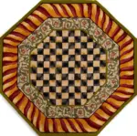 Aren Mutfak 07 Modern Çerçeveli Bordo Polyester Kaydırmaz Tabanlı Yıkanabilir Dijital Baskı Mutfak Halısı