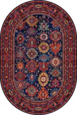 Barun Çerçeveli Multi Polyester ve Pamuklu Kaydırmaz Tabanlı Yıkanabilir Dijital Baskı Halısı - Görsel 6