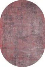 Deoria Modern Kırmızı Polyester ve Pamuklu Kaydırmaz Tabanlı Yıkanabilir Dijital Baskı Halısı - Görsel 6