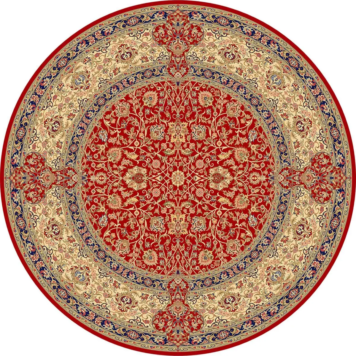 Linyi Çerçeveli Kırmızı Polyester ve Pamuklu Kaydırmaz Tabanlı Yıkanabilir Dijital Baskı Halısı - Görsel 7