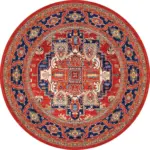 Hanno Klasik Göbekli Kırmızı Polyester ve Pamuklı Kaydırmaz Tabanlı Yıkanabilir Dijital Baskı Halısı - Görsel 7