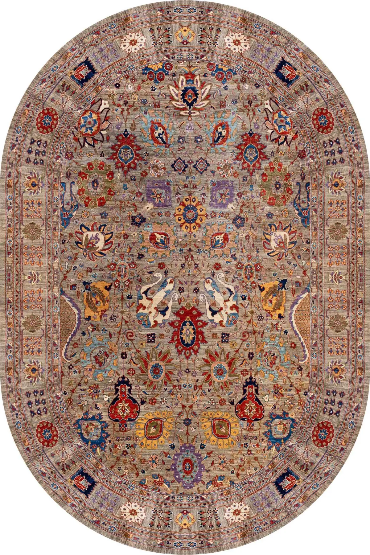 Doshi Klasik Göbeklli Multi Polyester ve Pamuklu Kaydırmaz Tabanlı Yıkanabilir Dijital Baskı Halısı - Görsel 6