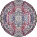 Rottne Klasik Göbekli Multi Polyester ve Pamuklu Kaydırmaz Tabanlı Yıkanabilir Dijital Baskı Halısı - Görsel 7