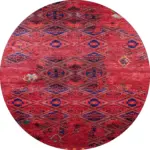 Stora Klasik Kırmızı Polyester ve Pamuklu Kaydımraz Tabanlı Yıkanabilir Dijital Baskı Halısı - Görsel 7