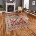 Lonas Klasik Göbekli Multi Polyester ve Pamuklu Kaydırmaz Tabanlı Yıkanabilir Dijital Baskı Halısı - Görsel 2