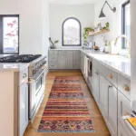 Salen Çizgili Multi Polyester ve Pamuklu Kaydırmaz Taban Yıkanabilir Dijital Baskı Halısı - Görsel 5