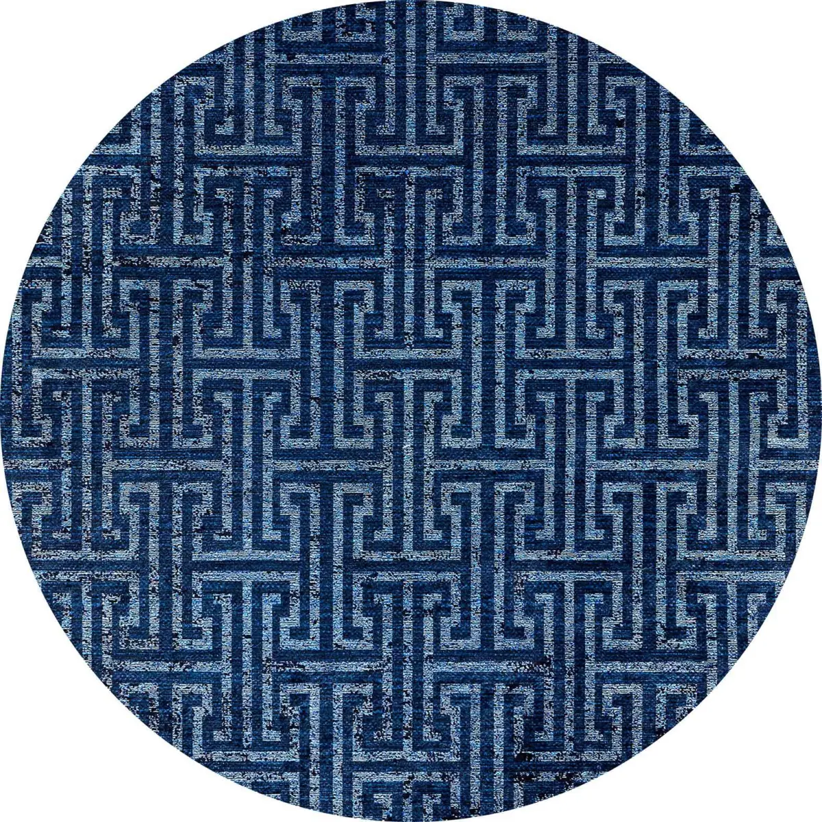 Ajmer Modern Lacivert Polyester ve Pamuklu Kaydırmaz Tabanlı Yıkanabilir Dijital Baskı Halısı - Görsel 7