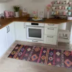 Gurupi Geometrik Kahverengi Polyester ve Pamuklu Kaydırmaz Tabanlı Yıkanabilir Dijital Baskı Halısı - Görsel 5