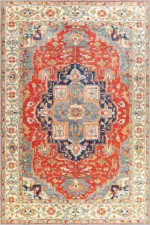 Guilin Klasik Göbekli Polyester ve Pamuklu Kaydırmaz Tabanlı Yıkanabilir Dijital Baskı Halısı