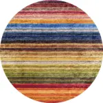 Aklera Çizgili Multi Polyester ve Pamuklu Kaydırmaz Tabanlı Yıkanabilir Dijital Baskı Halısı - Görsel 7