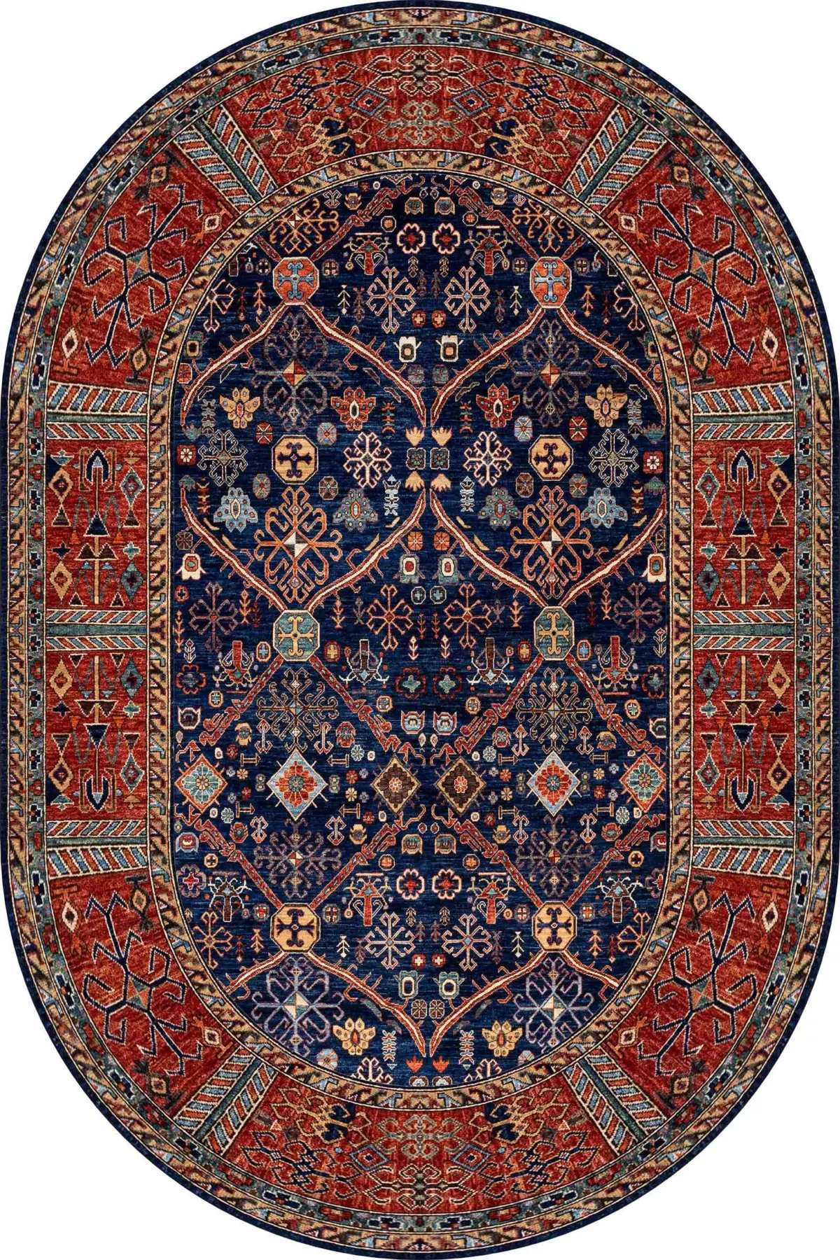 Pakse Çerçeveli Multi Polyester ve Pamuklu Kaydırmaz Tabanlı Yıkanabilir Dijital Baskı Halısı - Görsel 6