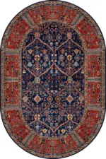 Pakse Çerçeveli Multi Polyester ve Pamuklu Kaydırmaz Tabanlı Yıkanabilir Dijital Baskı Halısı - Görsel 6