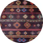 Gurupi Geometrik Kahverengi Polyester ve Pamuklu Kaydırmaz Tabanlı Yıkanabilir Dijital Baskı Halısı - Görsel 7