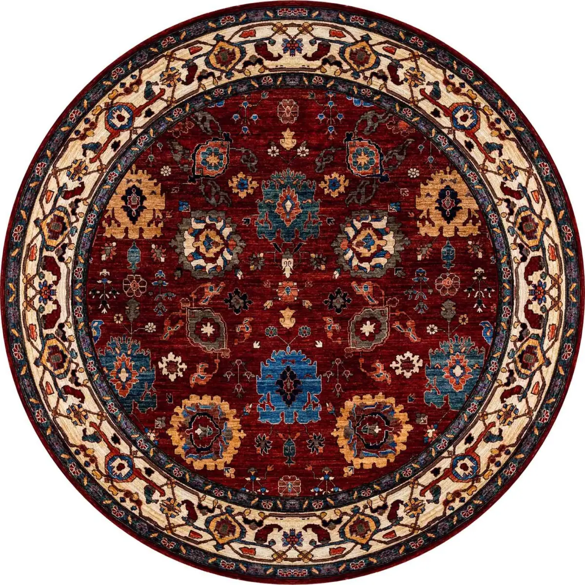 Adachi Çerçeveli Kırmızı Polyester ve Pamuklu Kaydırmaz Tabanlı Yıkanabilir Dijital Baskı Halısı - Görsel 7