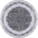 Jalore Çerçeveli Gri Polyester ve Pamuklu Kaydırmaz Tabanlı Yıkanabilir Dijital Baskı Halısı - Görsel 7