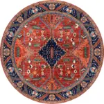 Ubon Çerçeveli Kırmızı Polyester ve Pamuklu Kaydırmaz Tabanlı Yıkanabilir Dijital Baskı Halısı - Görsel 7