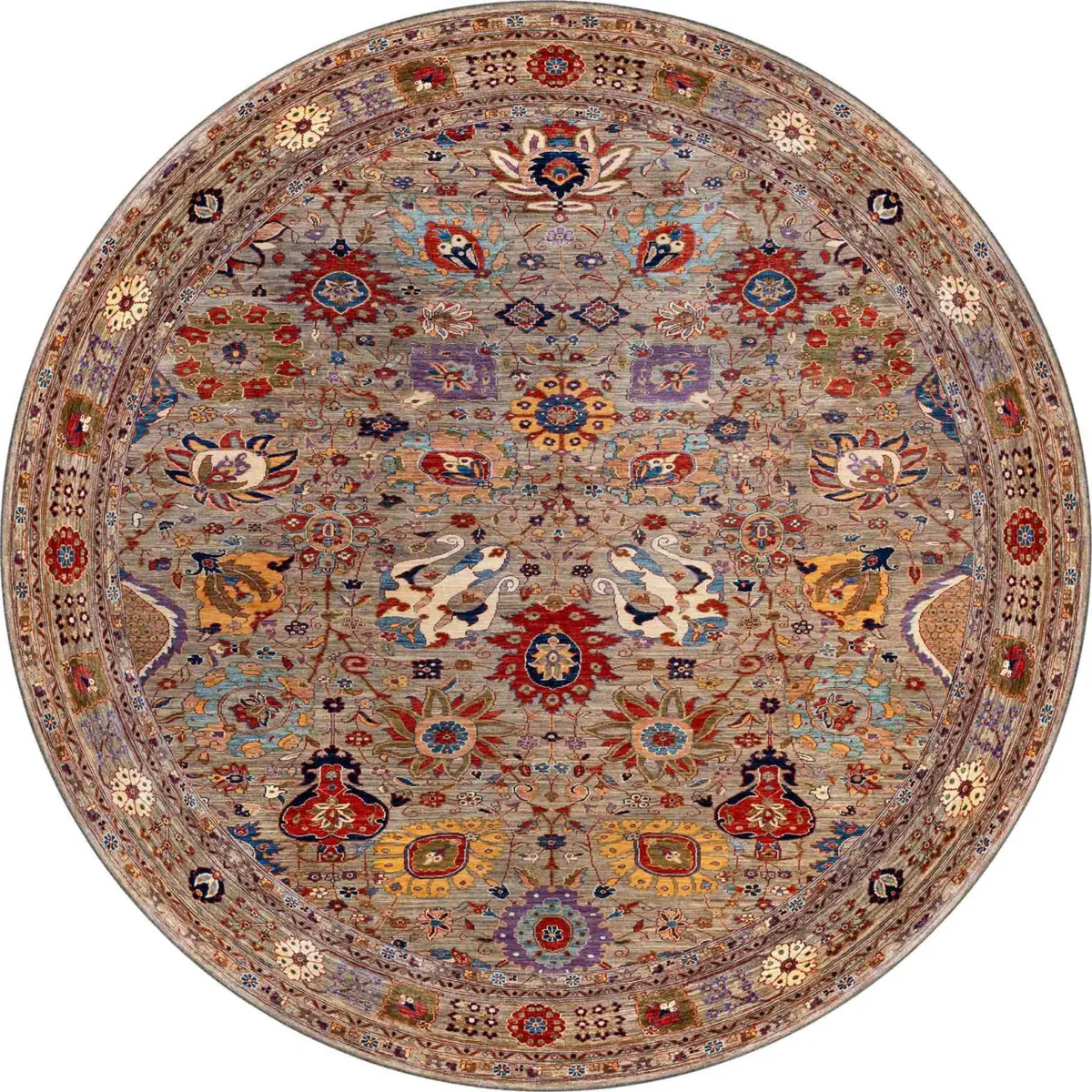 Doshi Klasik Göbeklli Multi Polyester ve Pamuklu Kaydırmaz Tabanlı Yıkanabilir Dijital Baskı Halısı - Görsel 7