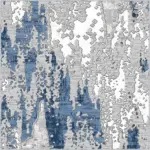 Jamin Modern Gri Polyester ve Pamuklu Kaydırmaz Tabanlı Yıkanabilir Dijital Baskı Halısı - Görsel 3