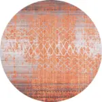 Tonk Modern Turuncu Polyester ve Pamuklu Kaydırmaz Tabanlı Yıkanabilir Dijital Baskı Halısı - Görsel 7