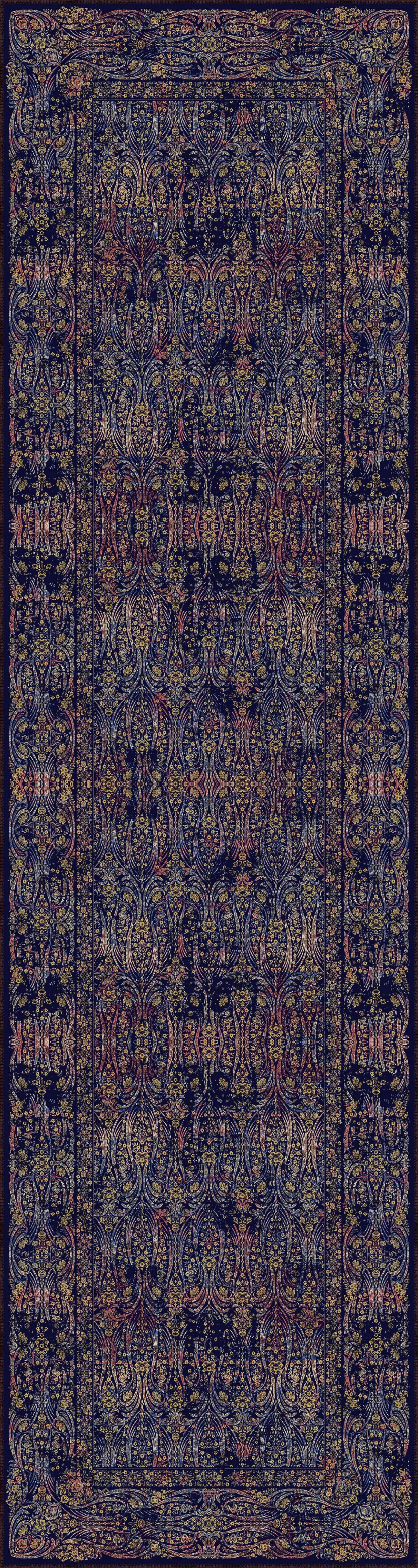 Jinan Çerçeveli Multi Polyester ve Pamuklu Kaydırmaz Tabanlı Yıkanabilir Dijital Baskı Halısı - Görsel 4