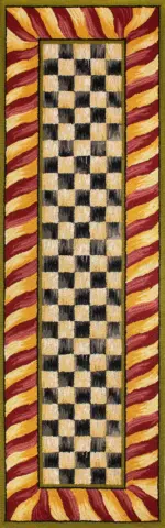 Aren Mutfak 07 Modern Çerçeveli Bordo Polyester Kaydırmaz Tabanlı Yıkanabilir Dijital Baskı Mutfak Halısı - Görsel 4